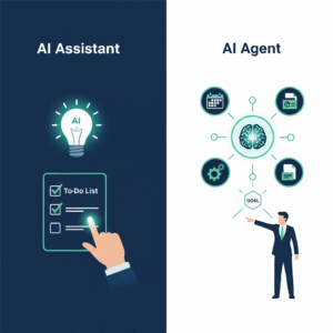Read more about the article AI Assistant vs AI Agent: The Super-Simple Guide to a Big Change