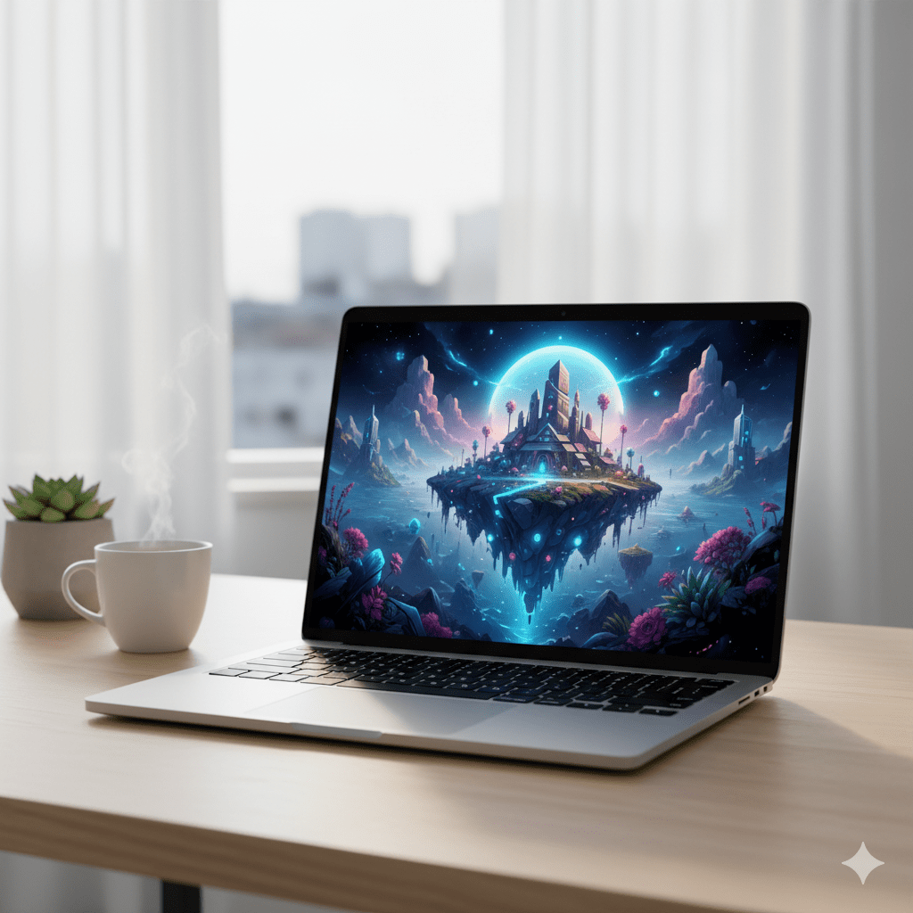 A digital artist using the aesthetic photo chatgpt prompt to create high-quality, professional images.