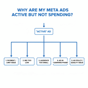 Read more about the article Meta Ads Active But Not Spending? Your 5-Minute Fix-It Guide