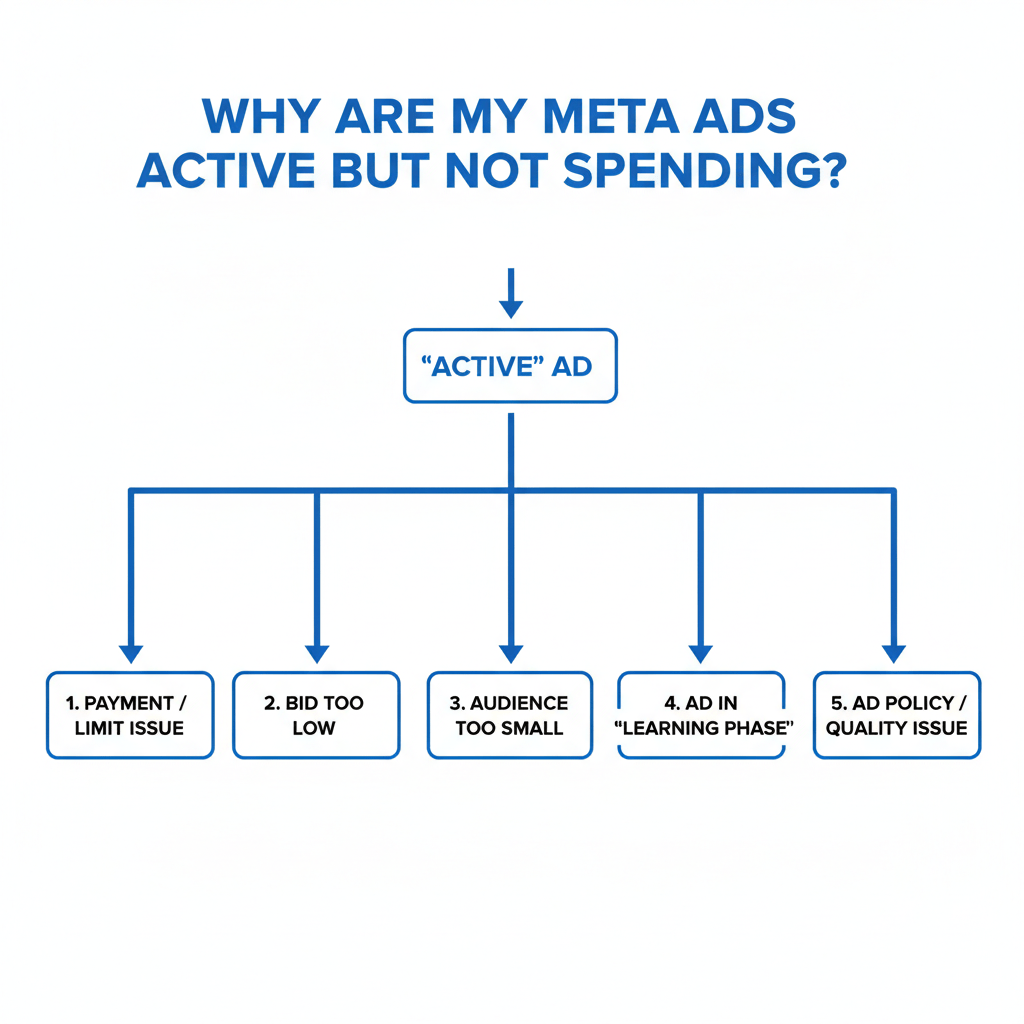 You are currently viewing Meta Ads Active But Not Spending? Your 5-Minute Fix-It Guide