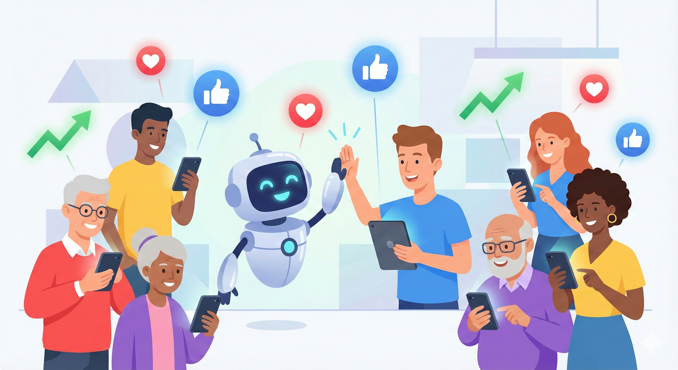 Alt Text: A digital creator using the Veer Social SEO app to increase social media reach through human-AI collaboration.