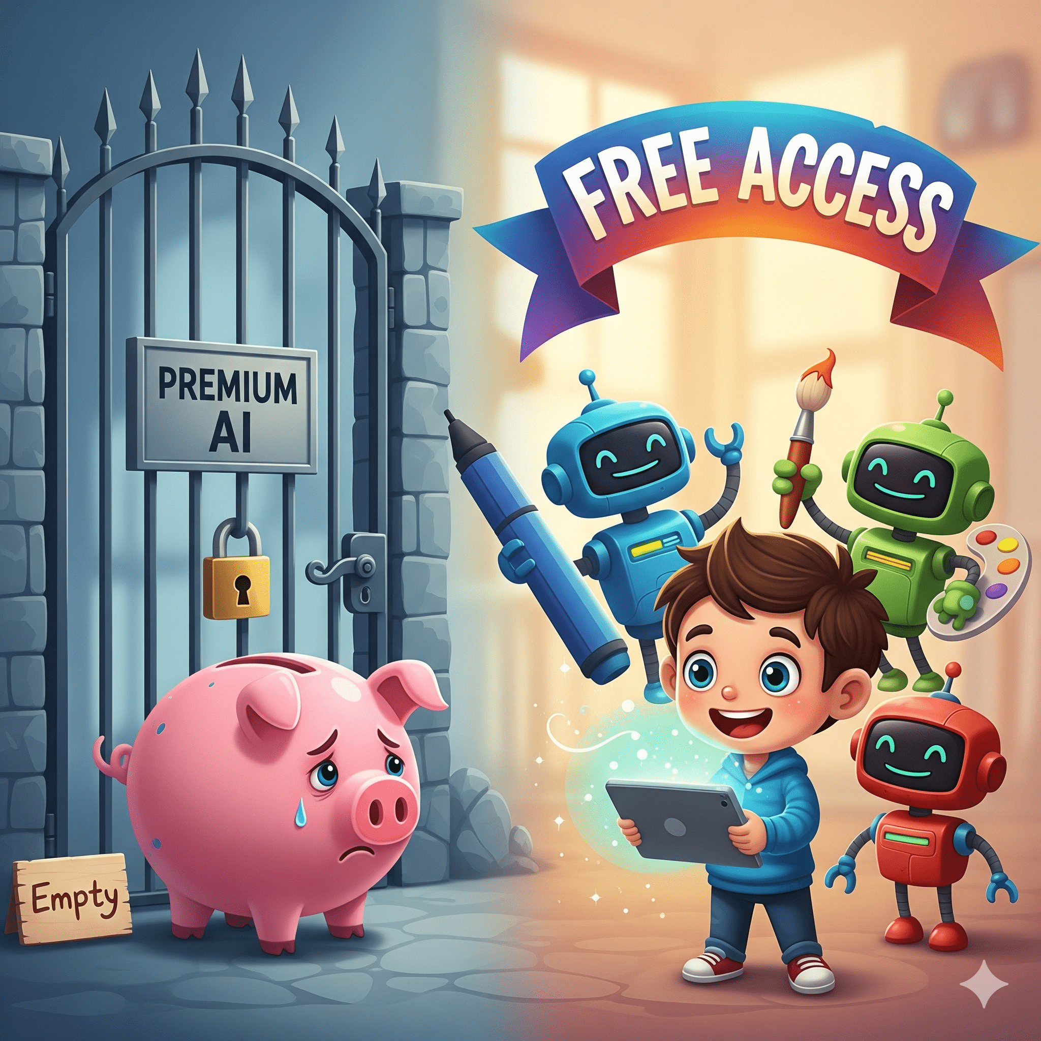 Alt Text: which ai apps are free interface showing a list of top zero-cost tools.