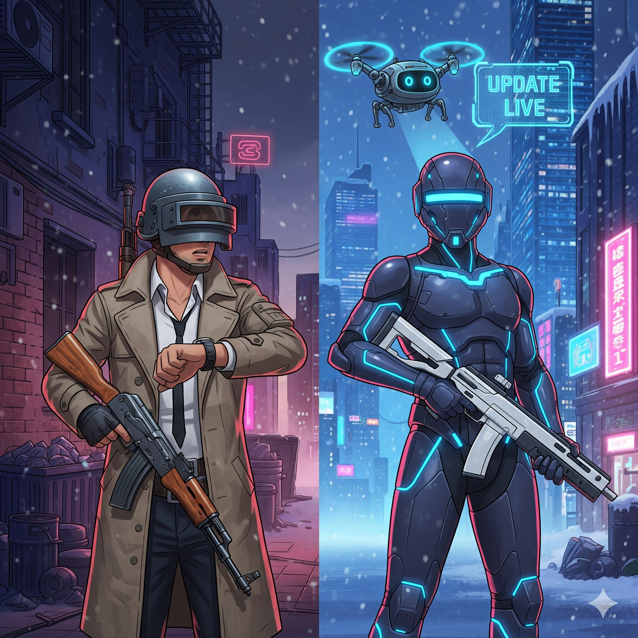 pubg january 2026 update gameplay showing new neon map and photon rifle.